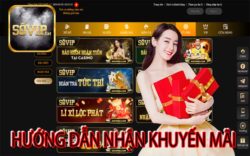 Hướng dẫn nhận khuyến mãi