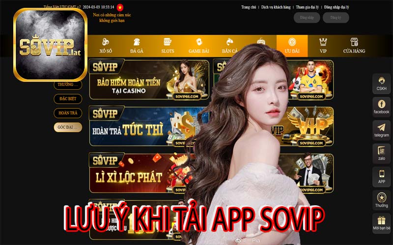 Lưu ý khi tải app Sovip