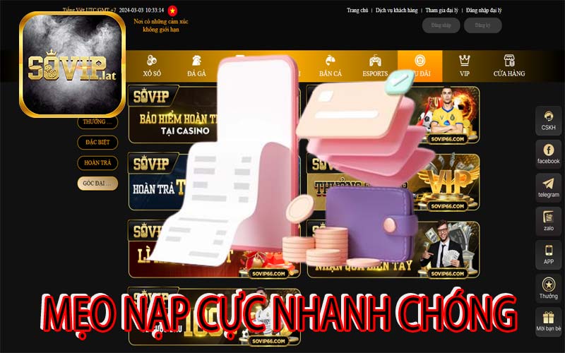 Mẹo nạp cực nhanh chóng