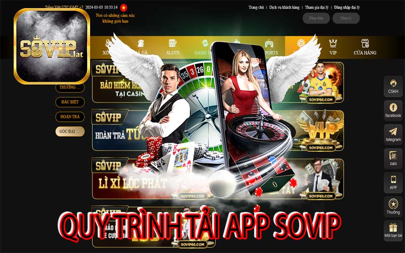 Quy trình tải app Sovip