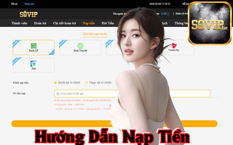 Hướng dẫn nạp tiền